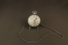 Antique Juvenia Swiss Pocket Watch With Silver Fob Chain Early 20th Century