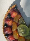 Realistic Fake Food Fresh Fruit Tart Strawberry Kiwi Dessert Display Prop Faux