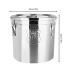 6l Airtight Rice Bucket 304 Stainless Steel Canister Food Storage Container New