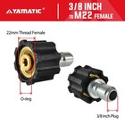 Pressure Washer Adapter M22 Female To 3 8 In Quick Connect Coupler 5000 Psi