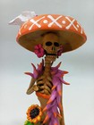 Fine Art Fancy Catrina Mexican Day Of The Dead Folk Art Handmade Clay Figure 10 