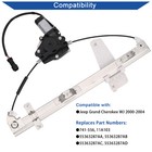 Front Left Driver For 2001 - 2004 Jeep Grand Cherokee Window Regulator W  Motor