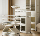 Portable Storge Cabinet Closet Multi-function Storage Shelf With Hanging Rod