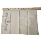Vtg Linen Kitchen Dish Tea Embroidered Towel Cottage Butterfly Flowers Grandma