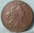 1801 Draped Bust Large Cent Better Grade Details Old Us Coin  527