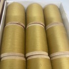 Vintage Nos Bestso Twist Thread Wooden Spools Box Of 12  152 Mustard Gold