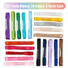 40 Yards Total 1 4 Inch Satin Ribbon 20 Assorted Colors X 2 Yards Craft