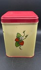 Vintage 1980s Square Strawberry Tin Cottagecore Decor