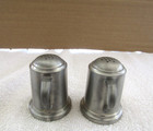 Vintage Pewter Salt And Pepper Set Stein Mug Shape 2 1 2  Handles