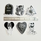 50pcs Waterproof Vinyl Gothic  Horror Sticker Pack For Laptop water Bottle