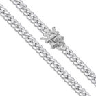 Mens Real Solid 925 Sterling Silver Miami Cuban Tight Link Box Lock Chain Italy