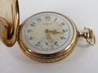 Elgin 6s 14k Yellow Gold Fancy Case   Dial Pocket Hunter Watch Minty   Runs