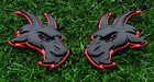 Pair Custom Head Emblems 3d Badges Replacement For Trx Ram 1500 Fender Redline