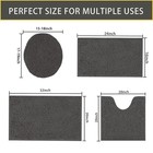 Bathroom Rugs Sets 4 Piece With Toilet Lid Cover  Soft Shaggy Bath Rug Set An   