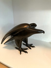 Japanese Bronze Art Deco Eagle Large Okimono By Takagi Kibou Early Showa Period