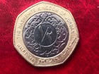 2009 Jordan 1 2 Dinar  Coin Abdullah Ii Bimetal Very Good