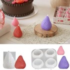 4pcs Strawberry Candle Molds Valentine s Day Resin Casting Mold 4pcs Strawberry