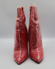 Bootie Stiletto Heels Pull On Pointed Toe Zipper Pu-leather Formal Fashion
