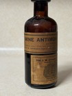 Antique Pharmacy Medicine Bottle Wine Antimony  J W Crowdus Drug Co   Dallas Tx