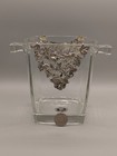  Vintage Arthur Court Designs Glass Ice Bucket W  Aluminum Grapes   Vines