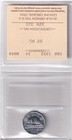 Canada 1953 Five Cent 5c Coin Iccs Graded Ms-64 Shoulder Fold Near Leaf