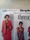 Simplicity 2263 Sewing Pattern Misses Petite Jacket  Top  Skirts Size K5  8-16
