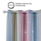 Ombre Rainbow Blackout Curtains For Kid Girls 52 w X 72 l  pack Of 2  Pink Blue