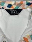 Shires Women s English Show Shirt White Geometric Collar Long Sleeve