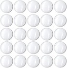 100 Pcs 25mm Clear Round Cabochons Flat Back Glass Dome Cabochons For Diy Crafts