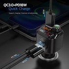 Nulaxy Bluetooth 5 0 Fm Transmitter For Car  Qc3 0   Usb-c Pd Small  Black 