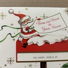 Vintage Mid-century Christmas Card Santa Claus Sitting On Red Mailbox