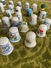 Lot Of 41 Thimbles - Metal     Ceramic     Porcelain     Mixed - Vintage