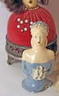 3 Vintage Pin Cushion Half Doll Lady Heads
