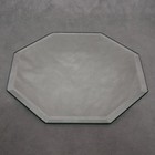 Beveled Vanity Table Mirror 10  Octagon Shaped Felt Lined Bottom