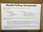 Snowpeople Snowman Friends Winter Needle Felting Craft Kit - New 