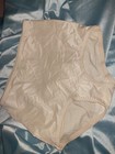 Vtg Satin Shiny V Creme Vass Panties Girdle Shaper Nos Nylon Spandex 2x 44
