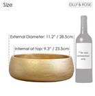 Olly   Rose Olly Rose Large Ceramic Planter Bowl Shallow Plant Pot - Gold