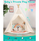 Kids Play Tents Indoor Playhouse For Girls   Boys - Washable Tipi Sleepover Tent