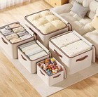 Foldable Clothes Storage Box  Closet Organizer Container With Handle And Zipper