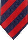 Exquisite Regimental Stripe Woven Microfiber Skinny Tie Navy Blue And Red