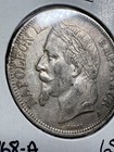 1868-a France 5 Francs Large Silver Coin