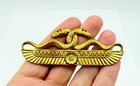 Vintage Art Deco Egyptian Revival Brass Snake Pin
