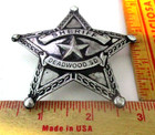 Sheriff Deadwood Badge Vintage Collectible Old West Southwestern Cowboy Pin