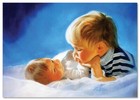 Lovely Children-flowers Of Life Pretty Boy   Baby Kids Art New Modern Postcard