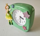 Fairy Princess Clock Quartz Desk Top Kids Room Shelf Decor Resin Works Garden