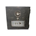 Vintage Lot Of 2 Antique Post Office Box Door Postal Box Door Combo Lock Glass