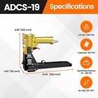 Meite Adcs-19 Pneumatic Staple Gun For Corrugated Case Cardboard Packaging