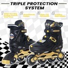 Inline Skates For Kids Boys And Girls 4 Size Adjustable With Pu Flashing Wheels