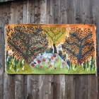 Vintage Egyptian Wissa Wassef Hand Made Tree Of Life   Birds Tapestry Kilim Rug