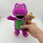 Fisher-price Barney   s World Plush - Barney Purple Dinosaur Stuffed Animal 8    New